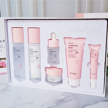 Kit Facial de Rosas Y Acido Hialuronico