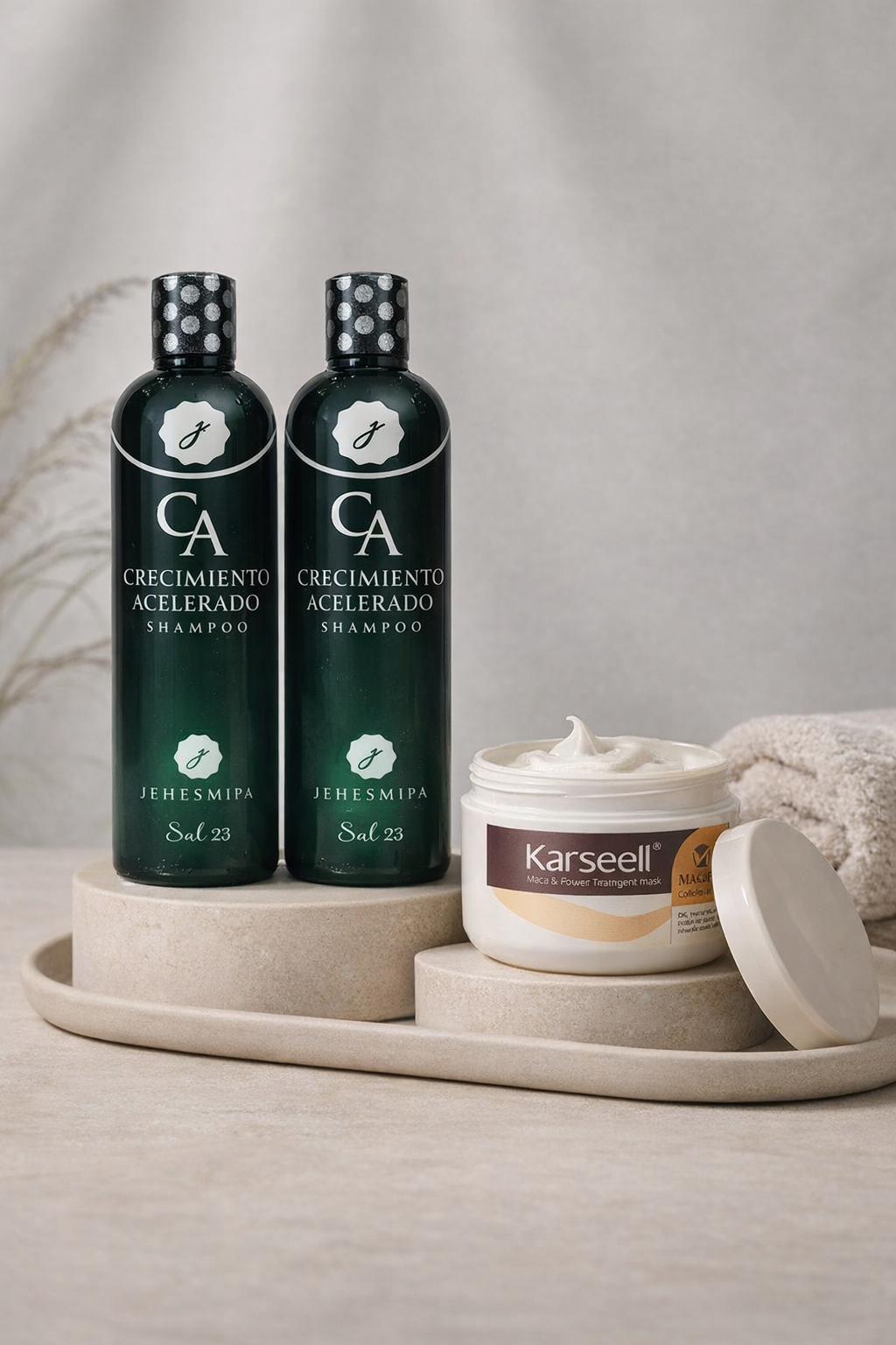 Shampoo Crecimiento Acelerado 2x1 + Tratamiento Karsell GRATIS