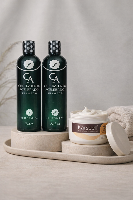 Shampoo Crecimiento Acelerado 2x1 + Tratamiento Karsell GRATIS