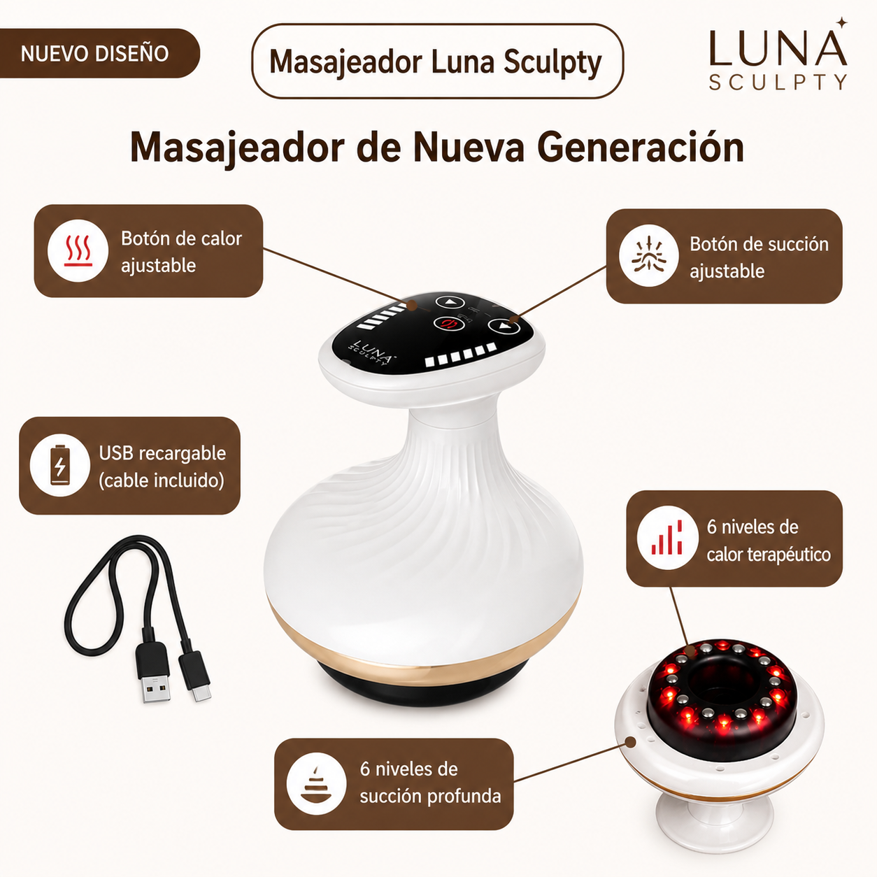 Masajeador Luna Sculpt