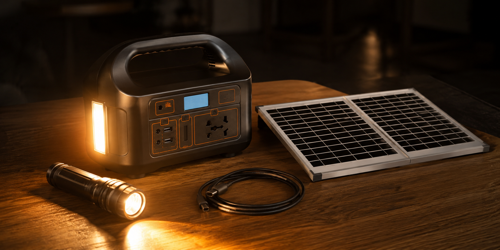 Contenido del kit de energía solar portátil