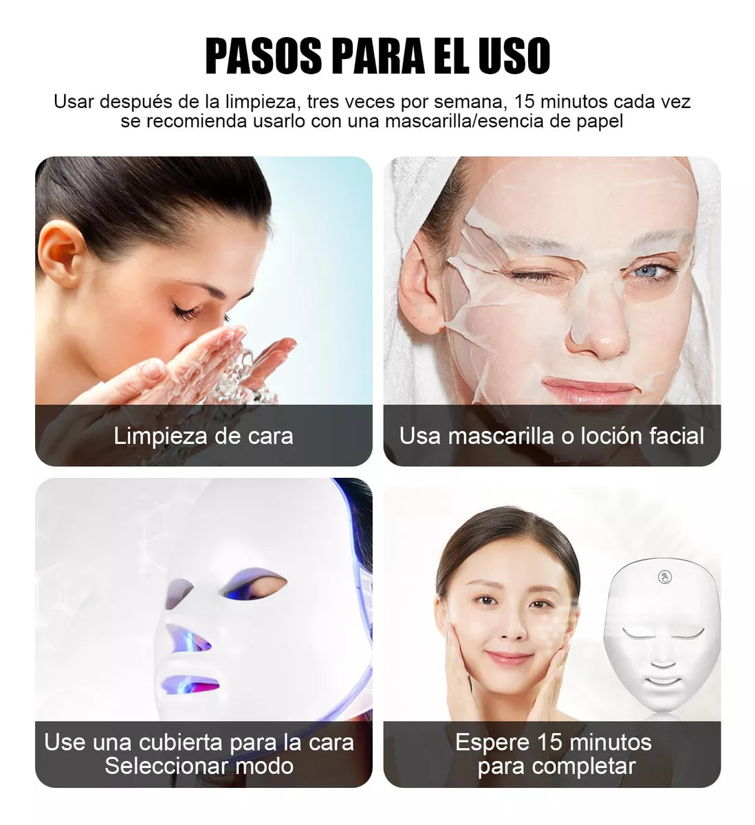 Mascara LED Fototerapia